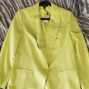 Lemon yellow boyfriend blazer